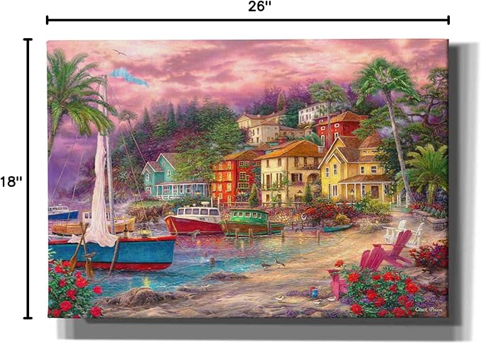 Cortesi Home 'On Golden Shores' by Chuck Pinson, Canvas Wall Art, 26"x18"