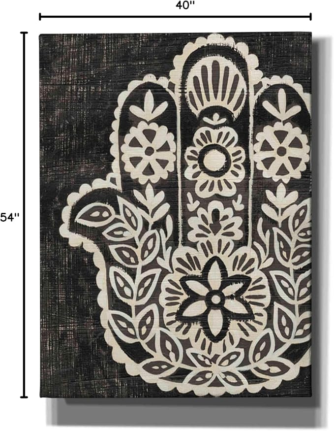 Epic Graffiti 'Night Hamsa II' by Chariklia Zarris Canvas Wall Art, 40"x54"