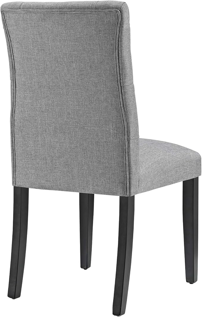 Modway MO- Duchess Modern Tufted Button Upholstered Fabric Parsons, Dining Chair, Light Gray