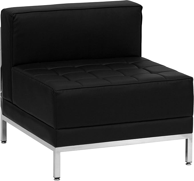 Flash Furniture HERCULES Imagination Series Black LeatherSoft Sectional Configuration, 7 Pieces