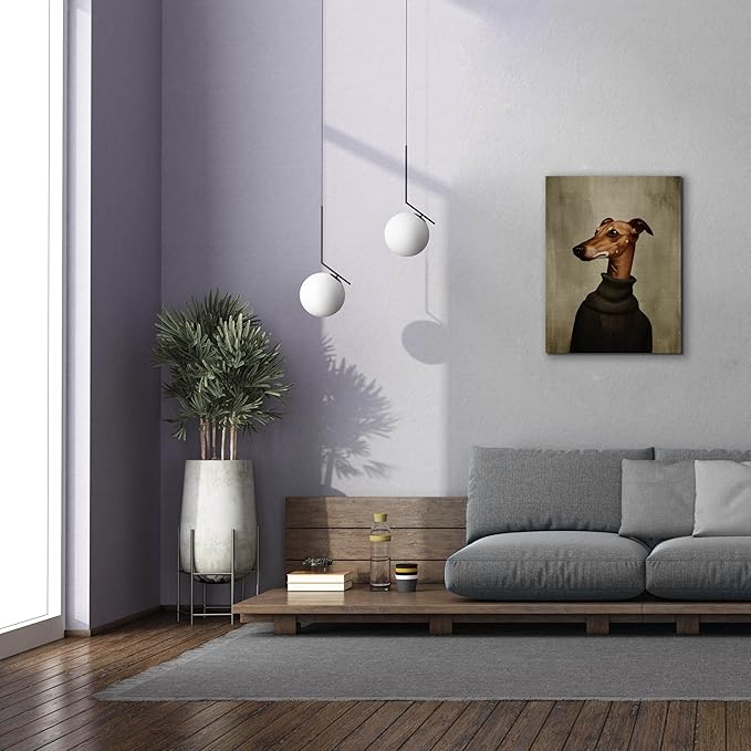 Epic Graffiti 'Green Sweater Dog' by Svetlana Aleynikova Canvas Wall Art, 26" x 34"