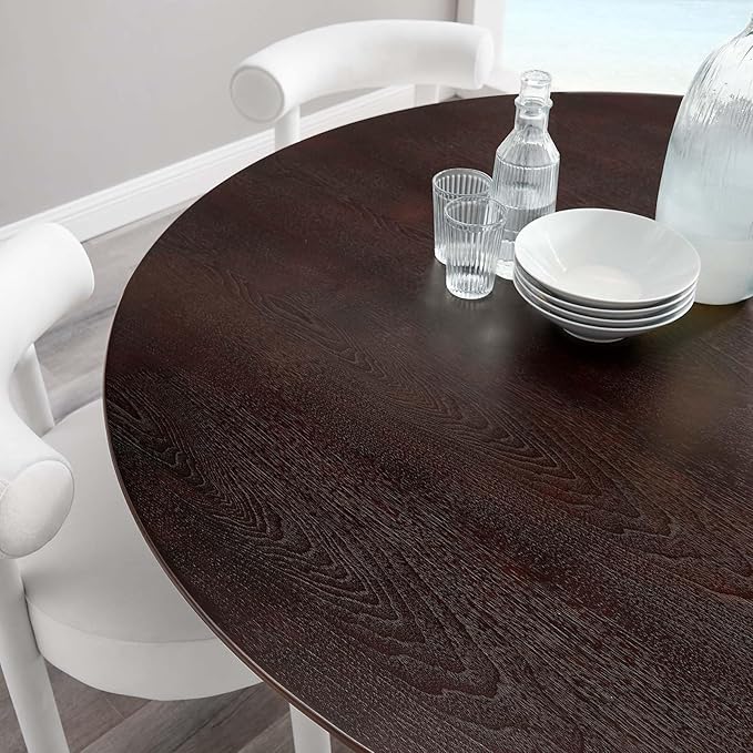 Modway Lippa Dining Table, 60", Gold Cherry Walnut