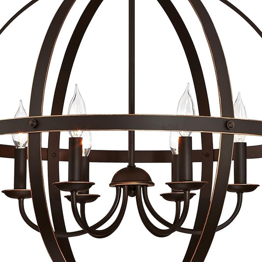 Westinghouse 6328200 Stella Mira Six-Light Indoor Chandelier, Oil Rubbed Bronze Finish with Highlights