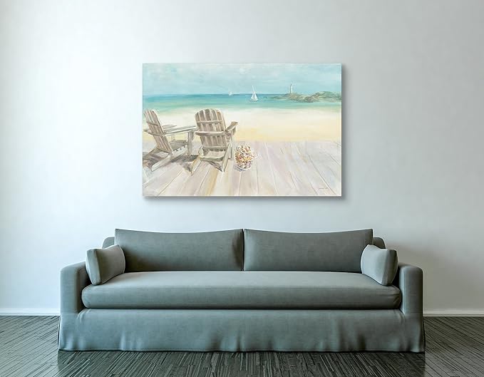 Epic Graffiti 'Seaside Morning 1' by Danhui Nai, Canvas Wall Art, 40"x60"