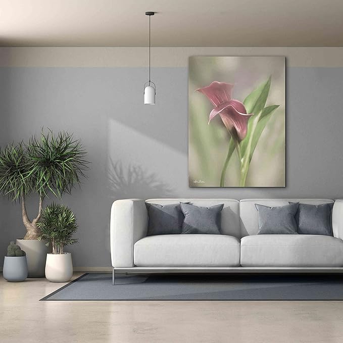 Epic Graffiti 'Pink Calla Lily' by Lori Deiter, Canvas Wall Art, 40"x54"