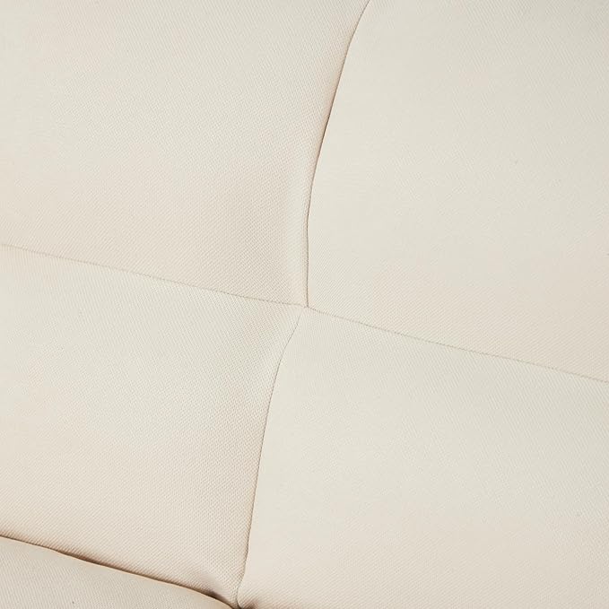 ERYE 75-Inch Linen Tufted Upholstered Futon Sofabed for Bedroom Living Room, Modern Convertible Futon Loveseat Sleeper Sofa Bed with Adjustable Backrest and Pillows | Easy to Assemble