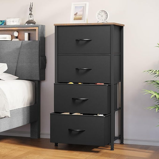 YITAHOME Dresser with 4 Drawers - Fabric Storage Tower, Organizer Unit for Living Room, Hallway, Closets