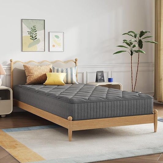 Novilla Twin Mattress for Kids,6 Inch Hybrid Twin Size Mattress with Bonnell Coil & Gel Memory Foam Layer for Pressure Relief & Breathable Construction Mattresses in a Box CertiPUR-US Certified