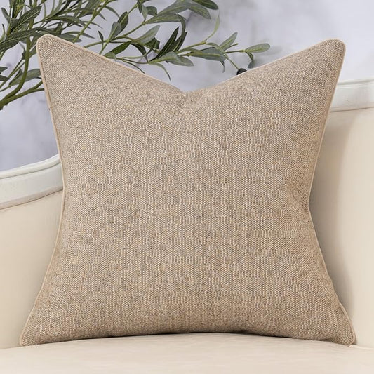Yangest Neutral Floral Pillow Cover 24 x 24 Inches, Vintage Chenille Square Throw Pillow Cover Soft Decorative Farmhouse Accent Couch Pillow Cover for Living Room Bedroom, Green
