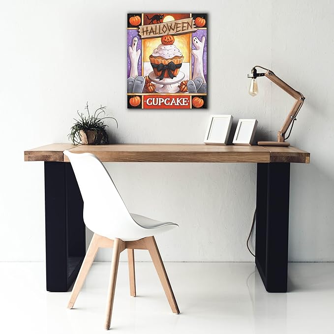 Epic Graffiti 'Halloween Cupcake' by Cathy Horvath-Buchanan Canvas Wall Art, 20" x 24"