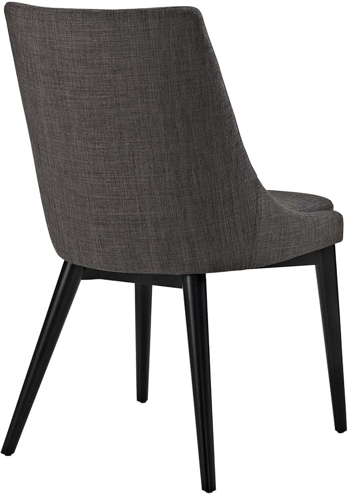 Modway Viscount Mid-Century Modern Upholstered Fabric Kitchen and Dining Room Chair in Brown