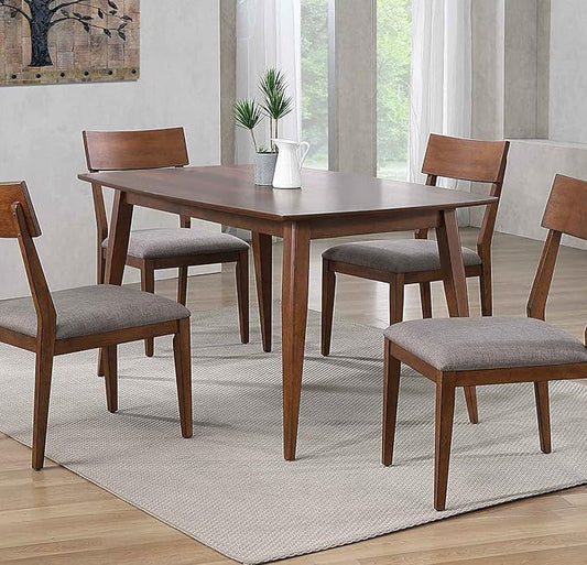 Sunset Trading Mid Century Dining Table, Danish Walnut