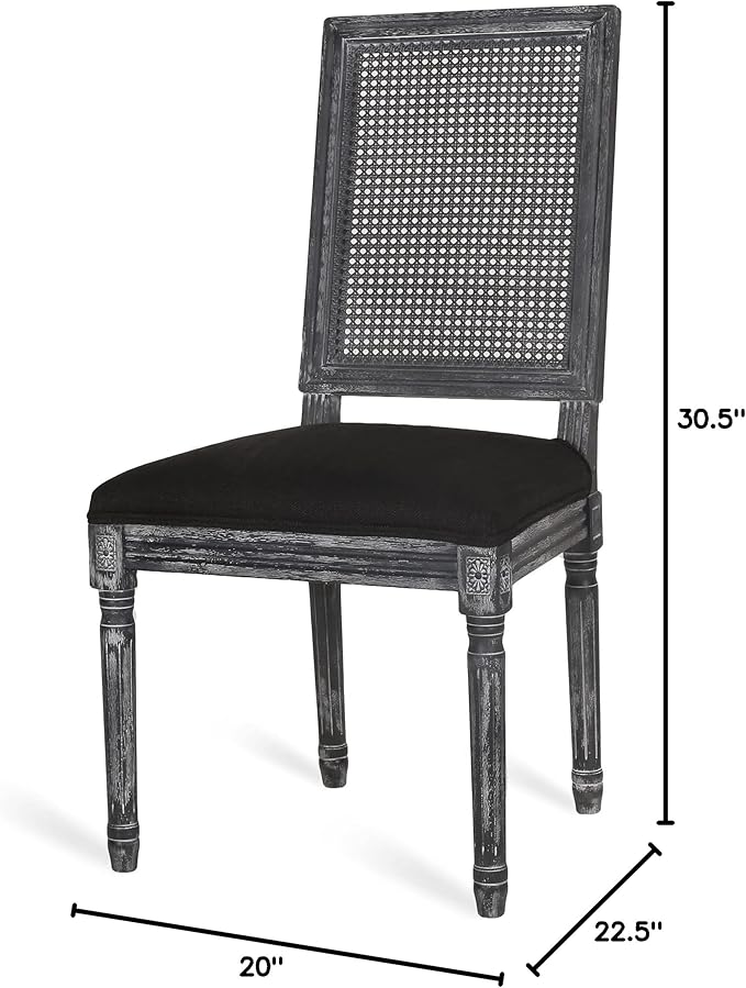Christopher Knight Home Regina Dining Chair, Black + Gray