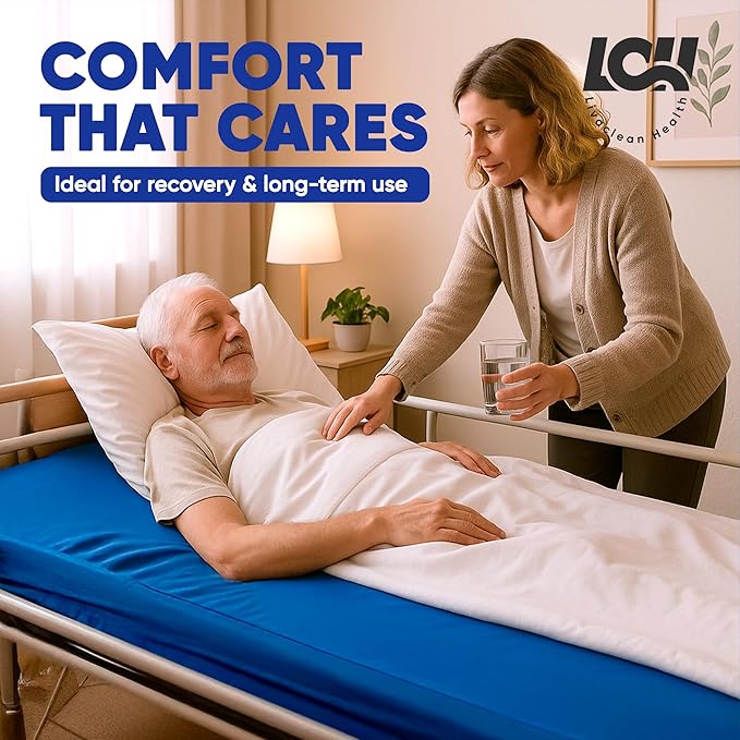 Hospital Bed Mattress – Twin XL 80"x36"x 6" Gel 30mm Memory Foam Medical Mattress for Adjustable Beds, Waterproof Cover, Pressure Relief for Home & Clinical Use