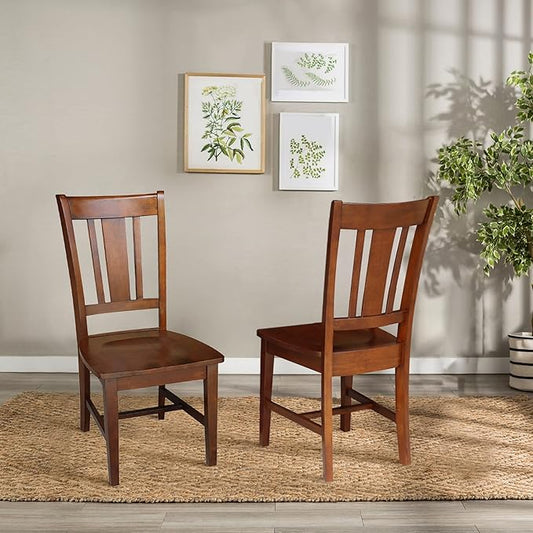 IC INTERNATIONAL CONCEPTS San Remo Solid Wood Splatback Dining Chair in Espresso