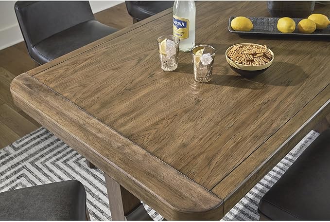 Signature Design by Ashley Cabalynn Modern Counter Height Dining Table, Dark Brown