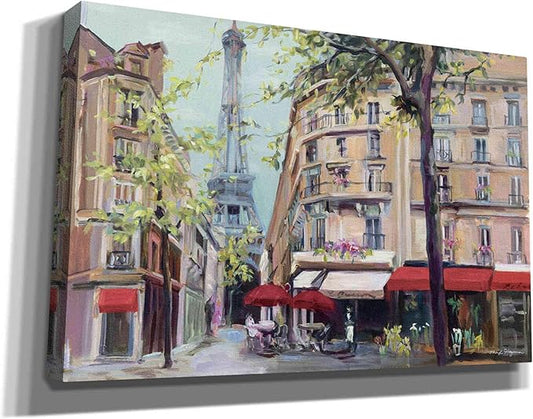 Epic Graffiti 'Springtime in Paris' by Marilyn Hageman, Canvas Wall Art, 26"x40"