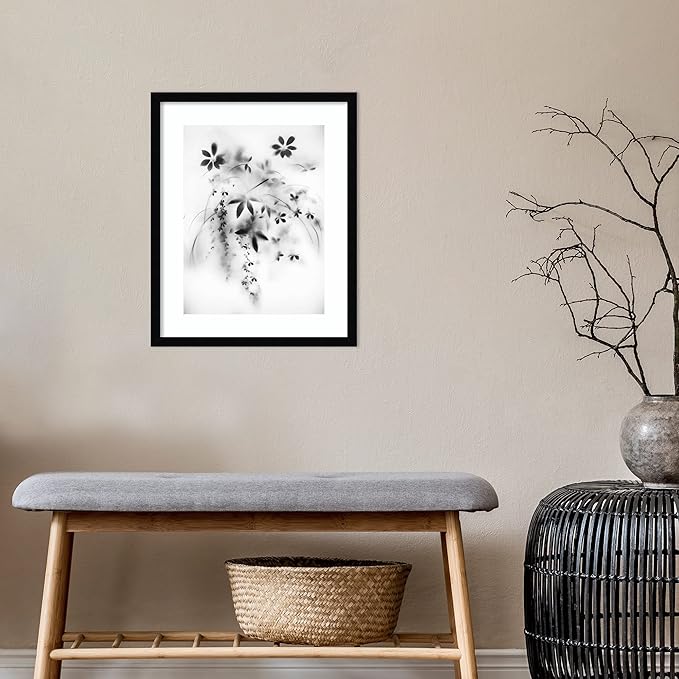 Amanti Art Framed Wall Art Print 21x17 Natural Floral Veil by Teis Albers, Nature Wall Art, Modern Contemporary Decor, Small Poster Painting Artwork for Living Room, Bedroom, Bathroom, Kitchen,