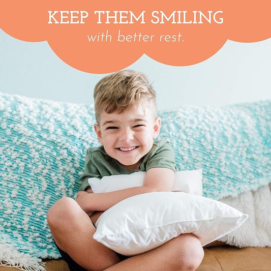 Little Sleepy Head Youth Pillow 16x22 - Soft & Hypoallergenic Bed Pillow Youth Pillows for Sleeping Age 5-10 - Snugly Designed Youth Neck Pillows for Travel, School and Bedtime - (1 Pack)