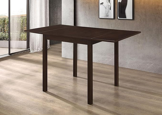 Coaster Home Furnishings - Kelso - Asian Hardwood and MDF - Rectangular Dining Table with Extension Leaf - Kitchen, Dining Room - 52-Inch - Cappuccino - 190821