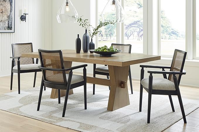 Signature Design by Ashley Galliden Farmhouse Dining Table, Light Brown
