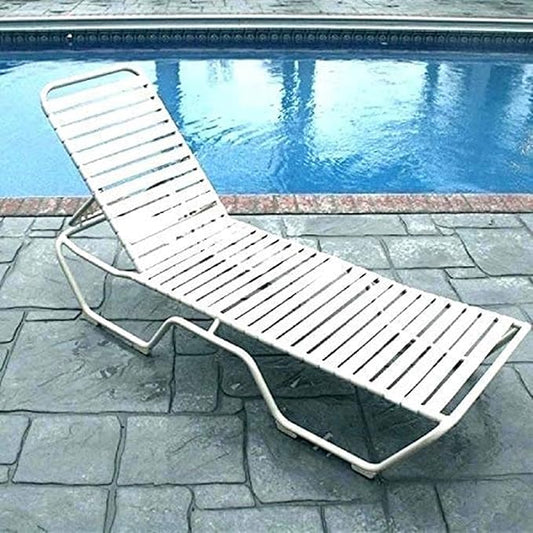 20' ft x2 Inch Wide Vinyl Strapping Replacement Straps Vinyl Straps for Patio Chairs Repair for Outdoor Lawn Furniture Matte Finish (White) + 20 Rivets