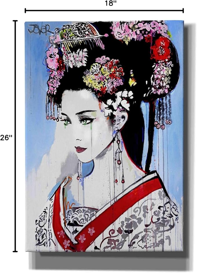 Epic Graffiti 'Empress' by Loui Jover, Canvas Wall Art, 18"x26"