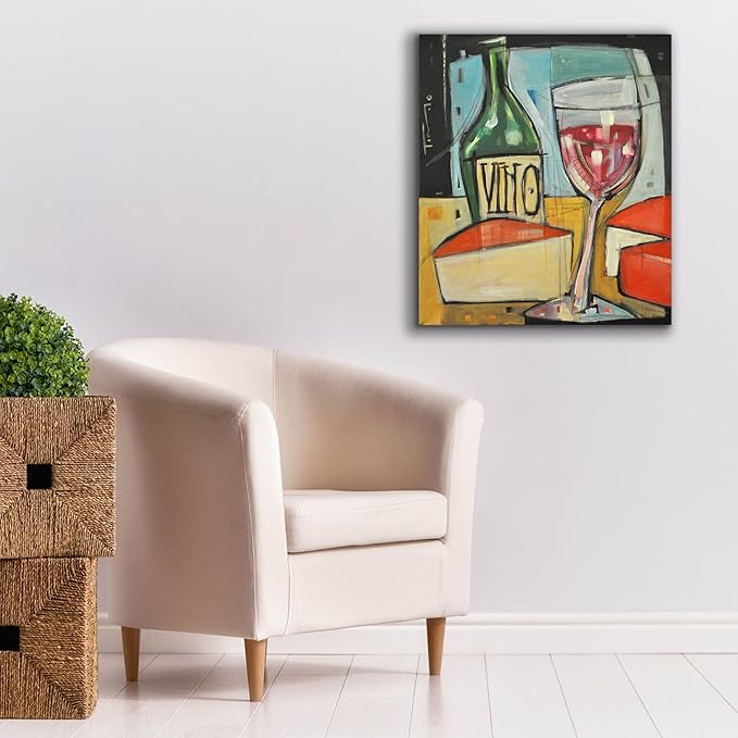 Epic Graffiti 'Red Wine And Cheese' by Tim Nyberg, Canvas Wall Art, 26"x30"
