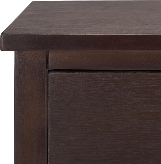 SAFAVIEH Home Collection Maxine Walnut Brown 1-Drawer Accent Table Nightstand Bedside Accent Table (Fully Assembled)