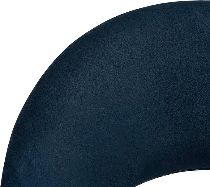 Safavieh Home Jora Retro Navy Velvet and Matte Black Dining Chair, Set of 2