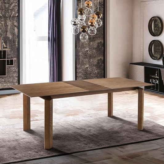 Armen Living Treviso Walnut Dining Kitchen & Dining Extendable Table, 87 x 30 x 37.5