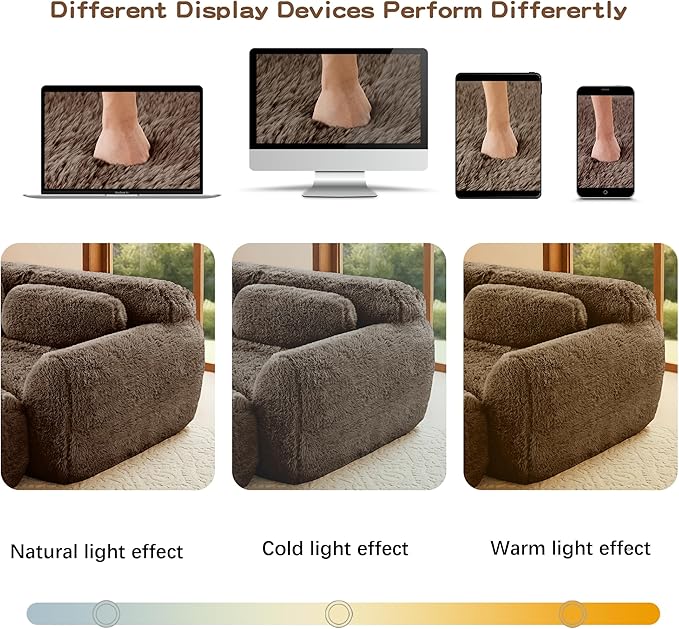 80.4-Inch Boneless Love Seat Couches in a Box, Modern 2 Seat Floor Modular Foam Cloud Sofa Faux Fur Loveseat Couch W/Angle Armrests for Home Apartments Bedroom