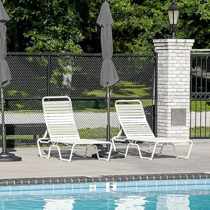 LukLoy 50ft Long Vinyl Straps for Patio Chairs Repair 2" Wide Patio Furniture Replacement Straps, White
