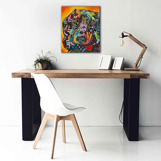 Epic Graffiti 'Brilliant Dachshund' by Dean Russo, Canvas Wall Art, 20"x24"