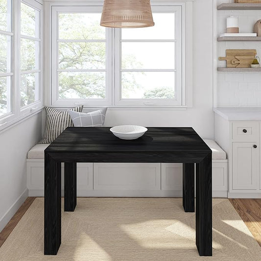 Plank+Beam 48 Inch Modern Dining Table,for Dining Room, Kitchen, Home Office, Living Room Furniture, Easy Assembly, Black Wirebrush