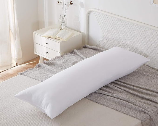 Acanva Fluffy Pillow Insert for Bed Sleeping, Decorative Stuffer Cushion Sham Filler, 20x72(Pack of 1), White