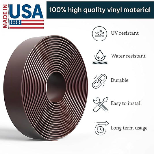 2 Inch Wide, 50ft Long Vinyl Strap - Replacement Straps for Patio Chairs - Vinyl Strapping for Patio Furniture Repair - Durable Seat Repair Kit for Lawn Chairs, Outdoor Furniture (Brown)