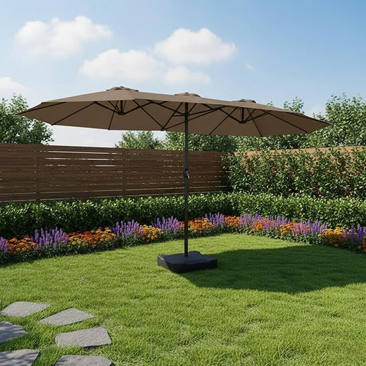 Garden Winds Reinforced RipLock 350 Replacement Canopy Top Cover Compatible with The Phi Villa, Aecojoy, PatioFestival, AbcCanopy, Kozyard 15' Triple Tier Umbrella Models - A701007300, Pf18259, UB02, KZUM15NAV - Nutmeg