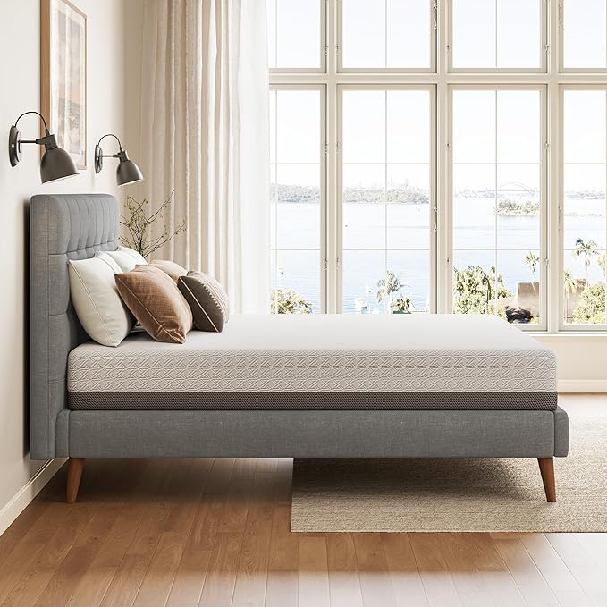 Vesgantti Twin XL Mattress, 6 Inch Gel Memory Foam Mattress for Cool Night & Pressure Relief, Medium Plush Feel with Motion Isolating,Breathable Removable Cover