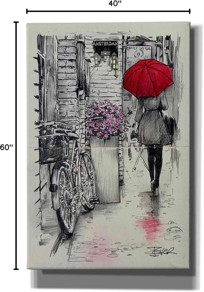 Epic Graffiti 'Amsterdam Walk' by Loui Jover, Canvas Wall Art, 40" x60'