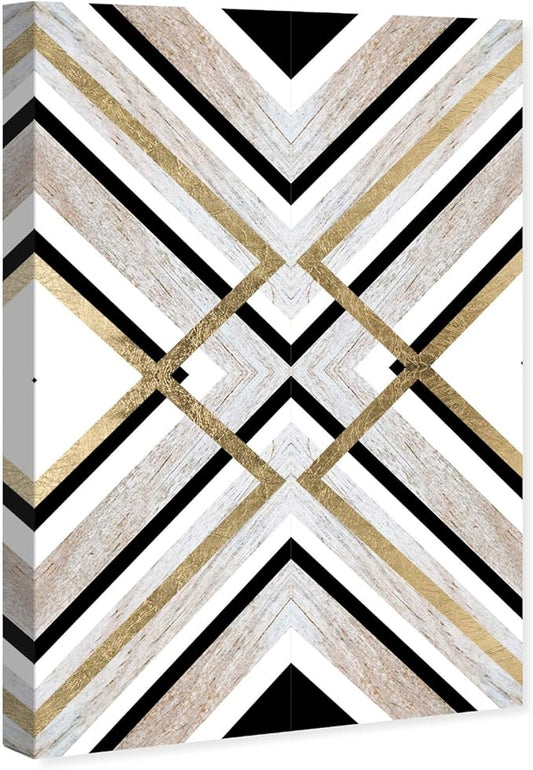 Oliver Gal Earthy Lux | Premium Canvas Print. the Abstract Wall Art Decor Collection by Oliver Gal Gallery Wrapped, 24" x 36", Black