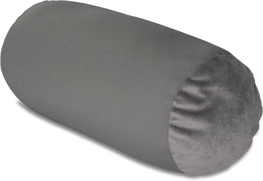 Deluxe Comfort Mooshi Squish Mini Microbead Jelly Bean Bed Pillow (12" x 7") – Airy Squishy Soft Microbeads –Eight Wild Fun Colors to Choose From – Cuddly and Fun Dormroom Accessory – Bed Pillow, Grey