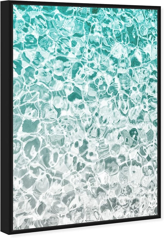 The Oliver Gal Artist Co. Nautical and Coastal Wall Art Framed Canvas Prints 'Clear Aqua Waters' Coastal