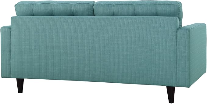 Modway EEI-1547-LAG Empress Mid-Century Modern Upholstered Fabric Loveseat In Laguna