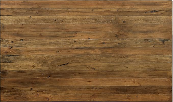 Furniture of America Giano Modern Wood 72 Table with Metal Legs for Kitchen, Dining Room, Weathered Brown and Black