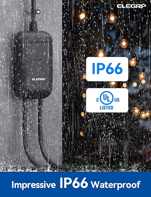 ELEGRP PQR21 Outdoor Smart Dimmer Plug Waterproof IP66, Smart WiFi Plug with 2 Individually Sockets, Compatible with Alexa & Google Assistant, Outdoor Dimmer for String Lights, UL Listed, 2 Pack