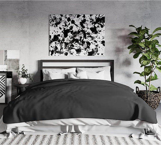 Avana Waterproof Throw - Sensual Blanket for Adults - Made in The USA - King Size, Micro-Velvet Black