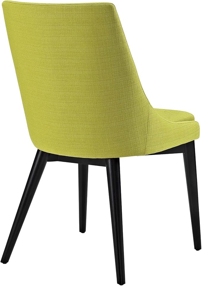 Modway Viscount Mid-Century Modern Upholstered Fabric Two Dining Chairs in Wheatgrass