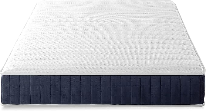 Mellow 10 Inch RENA Pocket Spring Hybrid Mattress with Green Tea Memory Foam, King, Navy