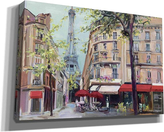 Epic Graffiti 'Springtime in Paris' by Marilyn Hageman, Canvas Wall Art, 12"x18"